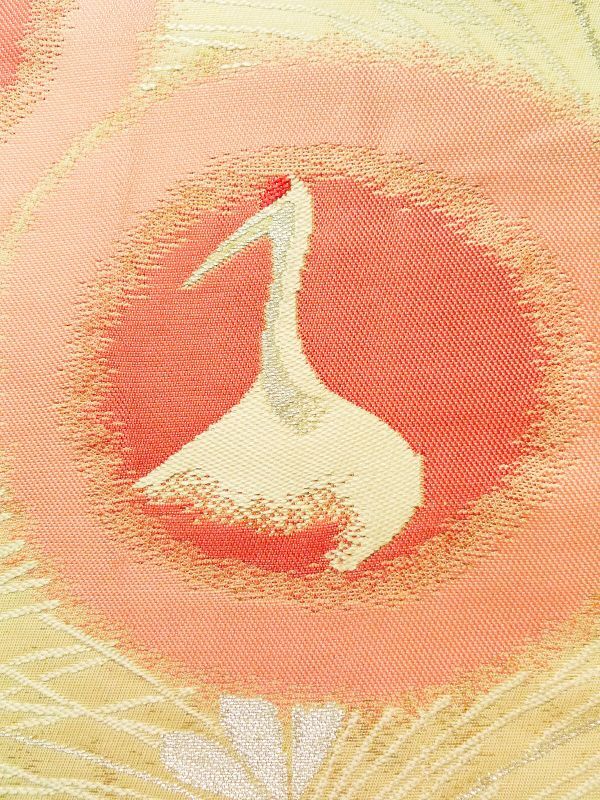 Details about   Japanese Kimono SILK FUKURO OBI  BIRD TURU CRANE 4350-540 